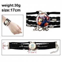 Chainsaw  Anime bracelet multi-layer leather gemstone bracelet price for 5 pcs