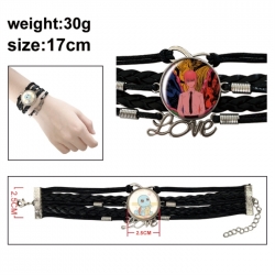 Chainsaw  Anime bracelet multi-layer leather gemstone bracelet price for 5 pcs