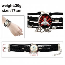 Chainsaw  Anime bracelet multi-layer leather gemstone bracelet price for 5 pcs