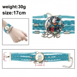 Gundam Anime bracelet multi-layer leather gemstone bracelet price for 5 pcs