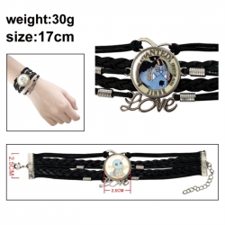 One Piece Anime bracelet multi-layer leather gemstone bracelet price for 5 pcs