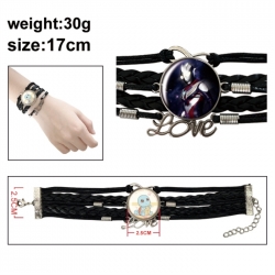 Ultraman Anime bracelet multi-layer leather gemstone bracelet price for 5 pcs
