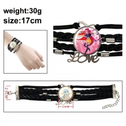 K-Pop Demon Hunters Anime bracelet multi-layer leather gemstone bracelet price for 5 pcs