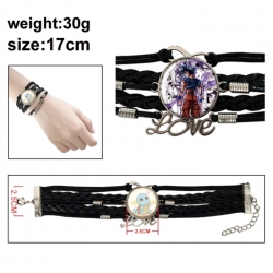 DRAGON BALL Anime bracelet multi-layer leather gemstone bracelet price for 5 pcs