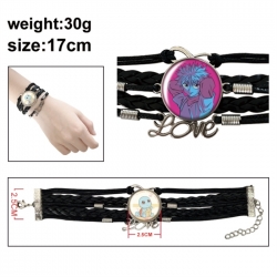 HunterXHunter Anime bracelet multi-layer leather gemstone bracelet price for 5 pcs