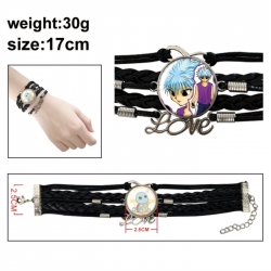 HunterXHunter Anime bracelet multi-layer leather gemstone bracelet price for 5 pcs