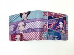 K-Pop Demon Hunters Anime two fold  Short wallet 11X9.5CM 60G 