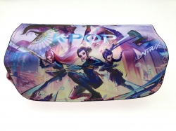 K-Pop Demon Hunters Double zipper PU student stationery box pencil case 20X10X7.5M