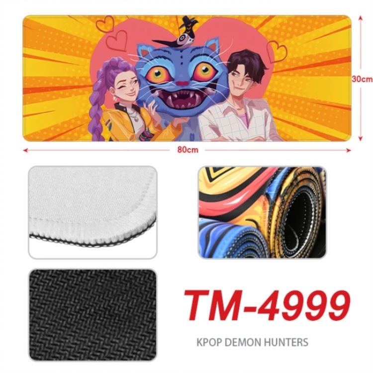 K-Pop Demon Hunters Anime peripheral lock edge mouse pad 90X40cm