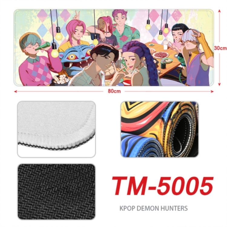 K-Pop Demon Hunters Anime peripheral lock edge mouse pad 90X40cm