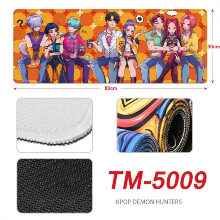 K-Pop Demon Hunters Anime peripheral lock edge mouse pad 90X40cm