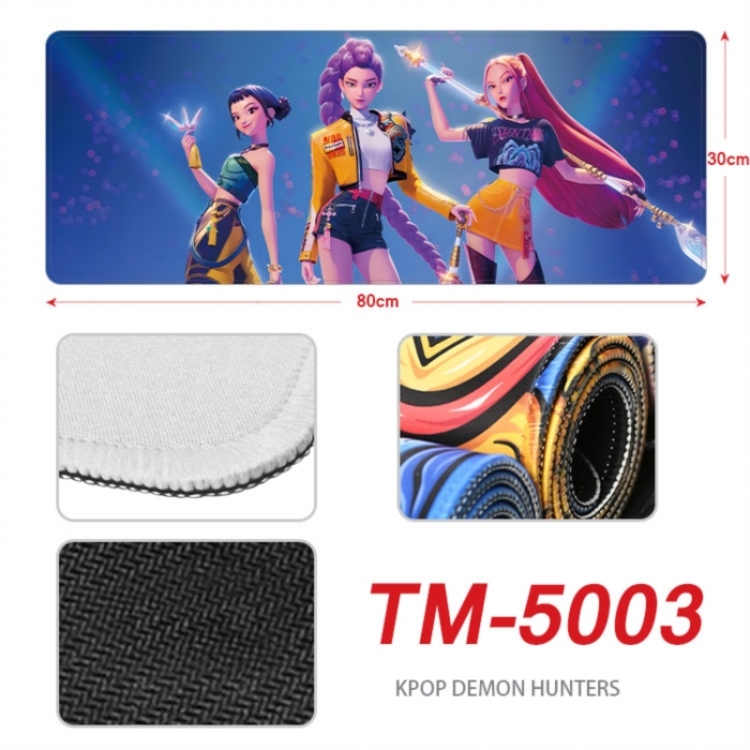 K-Pop Demon Hunters Anime peripheral lock edge mouse pad 90X40cm