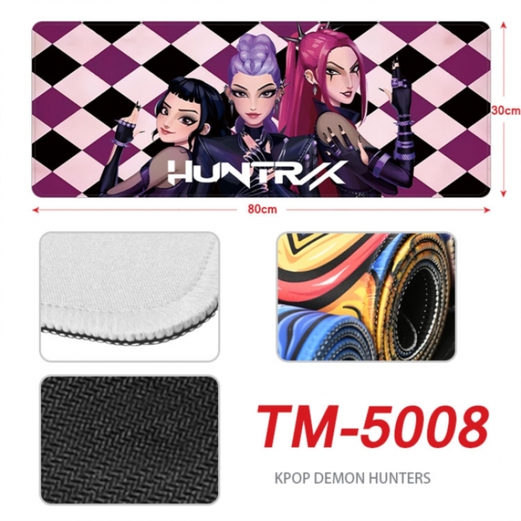 K-Pop Demon Hunters Anime peripheral lock edge mouse pad 90X40cm
