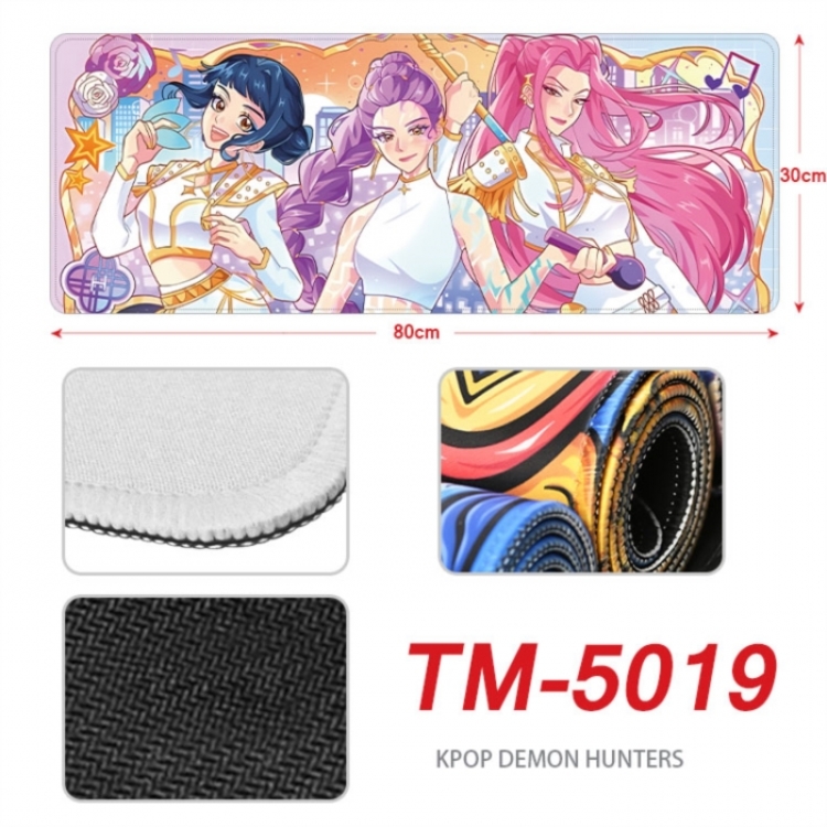 K-Pop Demon Hunters Anime peripheral lock edge mouse pad 90X40cm