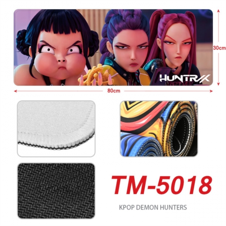 K-Pop Demon Hunters Anime peripheral lock edge mouse pad 90X40cm