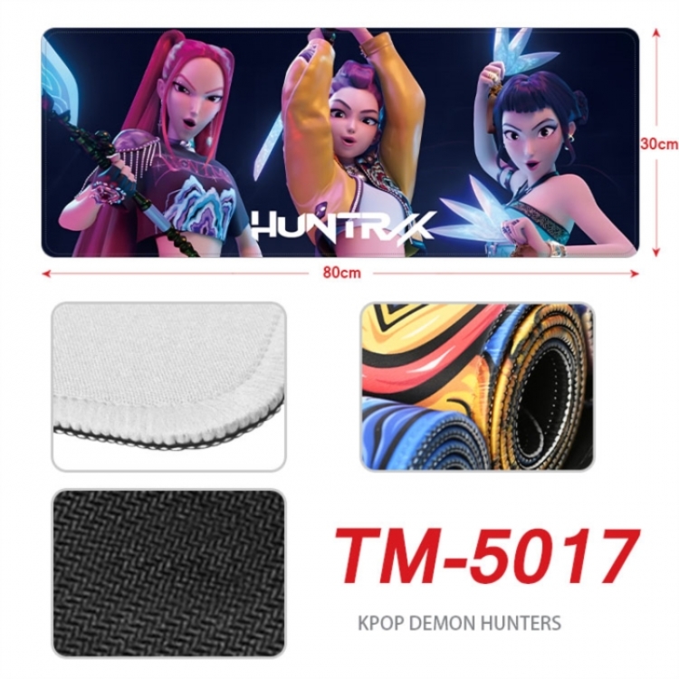 K-Pop Demon Hunters Anime peripheral lock edge mouse pad 90X40cm