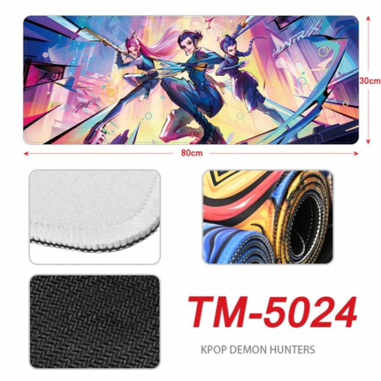 K-Pop Demon Hunters Anime peripheral lock edge mouse pad 90X40cm