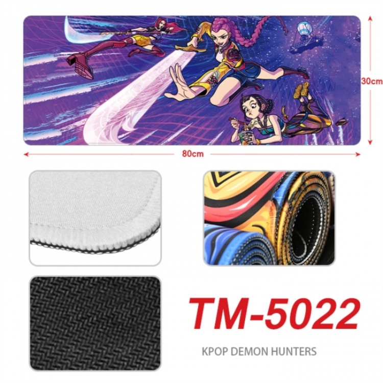 K-Pop Demon Hunters Anime peripheral lock edge mouse pad 90X40cm