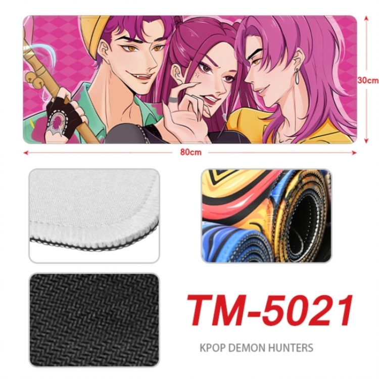 K-Pop Demon Hunters Anime peripheral lock edge mouse pad 90X40cm