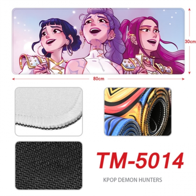 K-Pop Demon Hunters Anime peripheral lock edge mouse pad 90X40cm