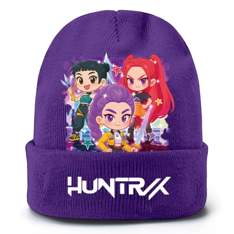 K-Pop Demon Hunters Anime peripheral colorful knitted hat