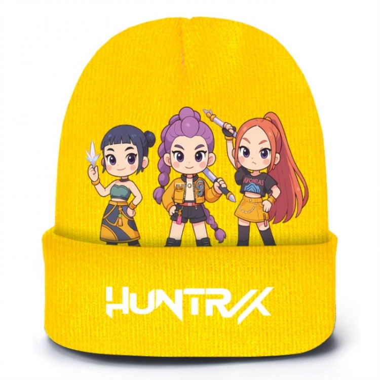 K-Pop Demon Hunters Anime peripheral colorful knitted hat