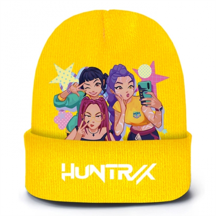 K-Pop Demon Hunters Anime peripheral colorful knitted hat
