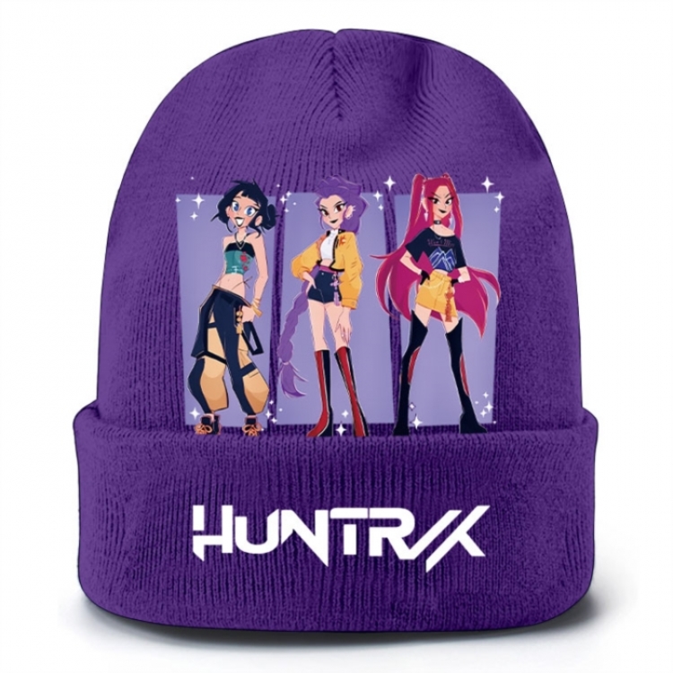 K-Pop Demon Hunters Anime peripheral colorful knitted hat