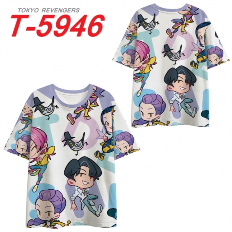 K-Pop Demon Hunters Anime Full Color Milk Silk Short Sleeve T-Shirt from S to 6XL
