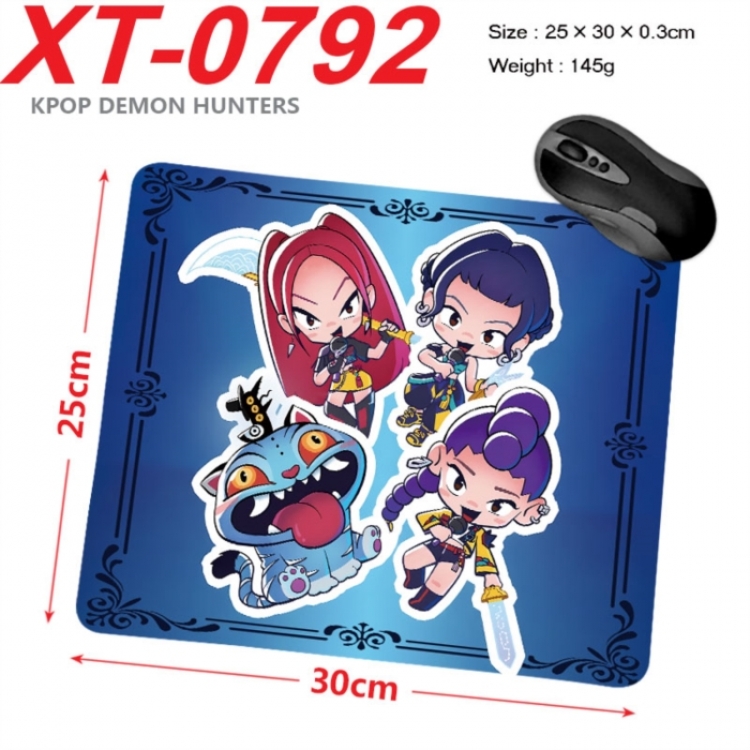 K-Pop Demon Hunters Anime peripheral new lock edge mouse pad 25X30cm