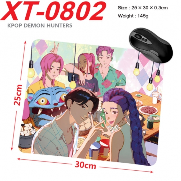 K-Pop Demon Hunters Anime peripheral new lock edge mouse pad 25X30cm