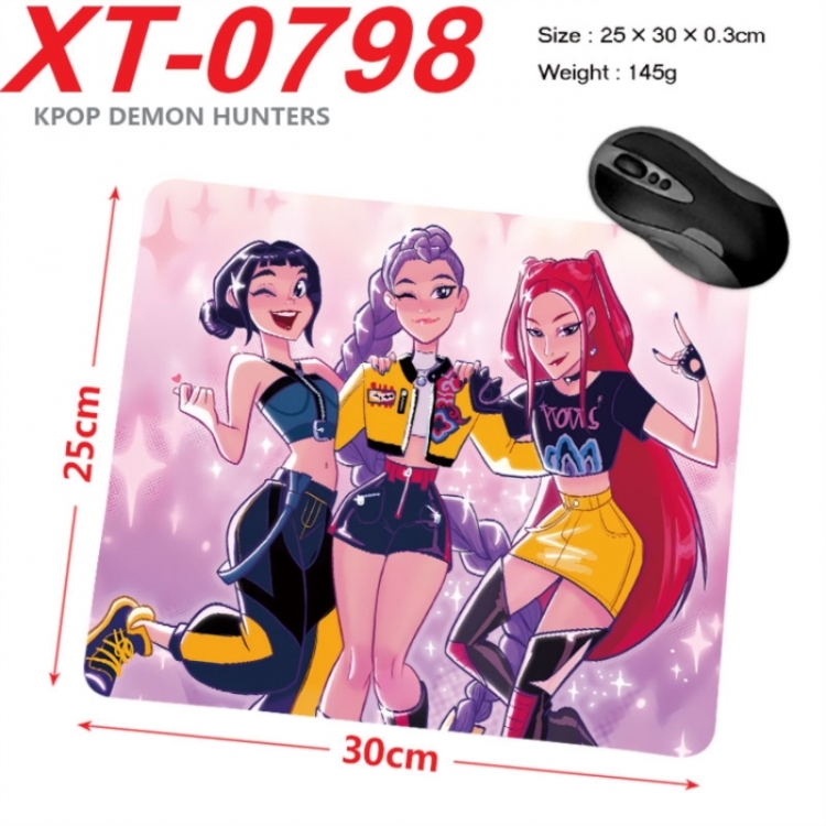 K-Pop Demon Hunters Anime peripheral new lock edge mouse pad 25X30cm
