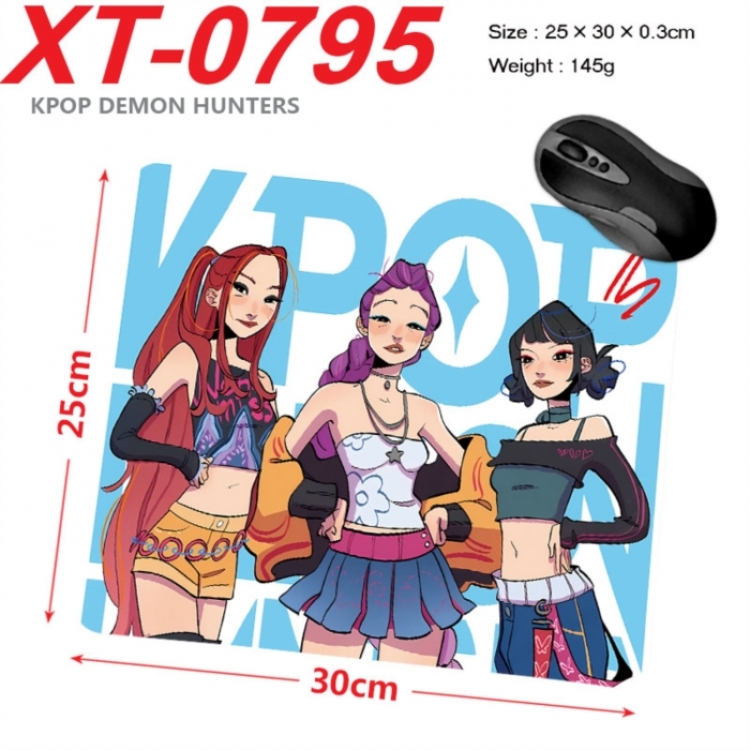 K-Pop Demon Hunters Anime peripheral new lock edge mouse pad 25X30cm
