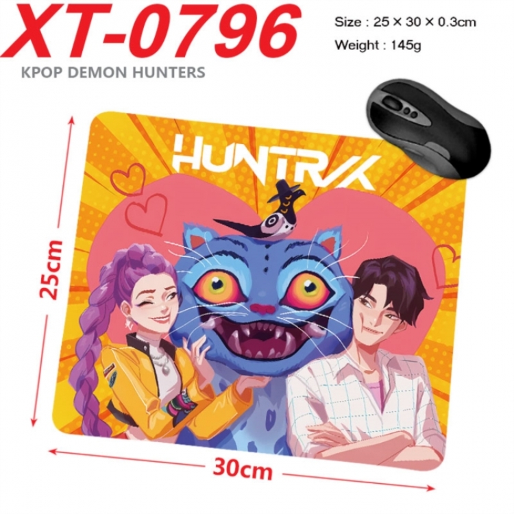 K-Pop Demon Hunters Anime peripheral new lock edge mouse pad 25X30cm