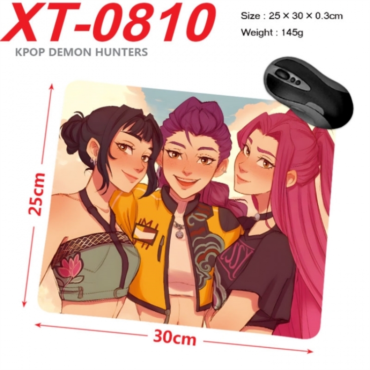 K-Pop Demon Hunters Anime peripheral new lock edge mouse pad 25X30cm