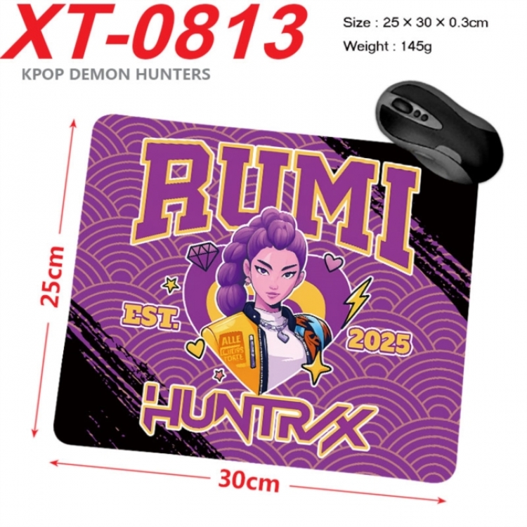 K-Pop Demon Hunters Anime peripheral new lock edge mouse pad 25X30cm