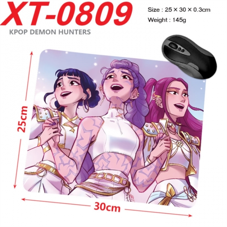K-Pop Demon Hunters Anime peripheral new lock edge mouse pad 25X30cm