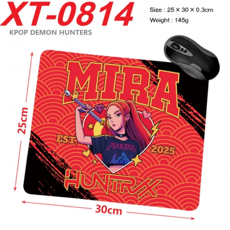 K-Pop Demon Hunters Anime peripheral new lock edge mouse pad 25X30cm
