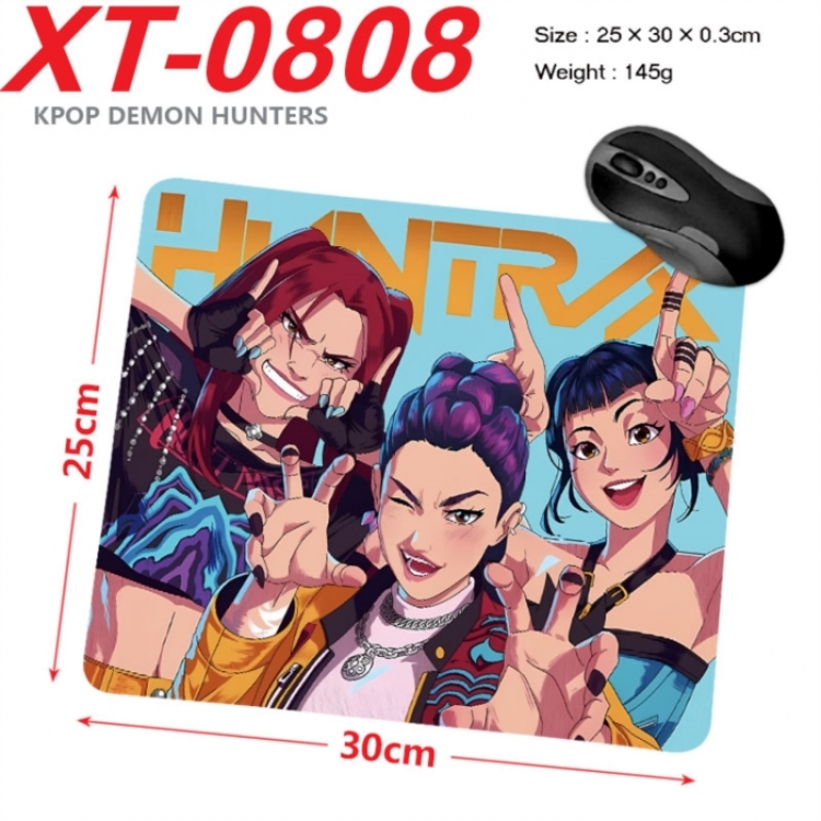 K-Pop Demon Hunters Anime peripheral new lock edge mouse pad 25X30cm