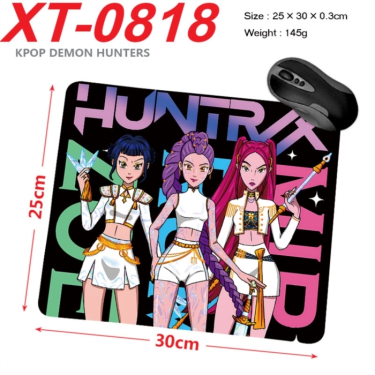K-Pop Demon Hunters Anime peripheral new lock edge mouse pad 25X30cm