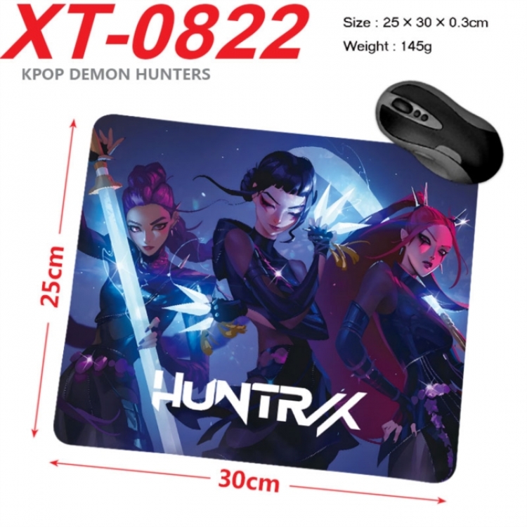 K-Pop Demon Hunters Anime peripheral new lock edge mouse pad 25X30cm
