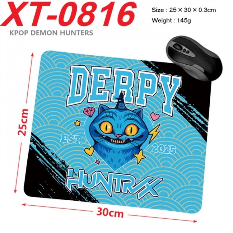 K-Pop Demon Hunters Anime peripheral new lock edge mouse pad 25X30cm