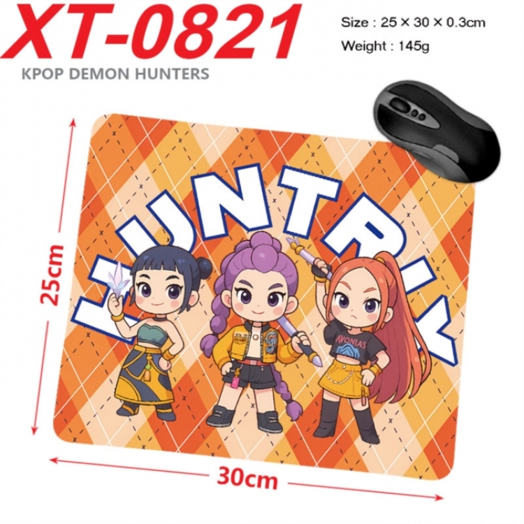 K-Pop Demon Hunters Anime peripheral new lock edge mouse pad 25X30cm