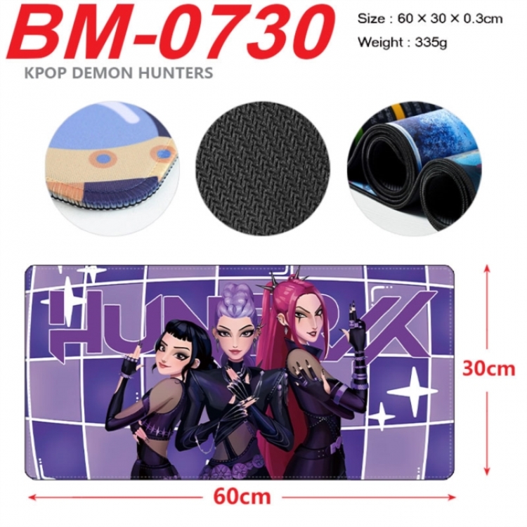 K-Pop Demon Hunters Anime peripheral lock edge mouse pad 60X30cm