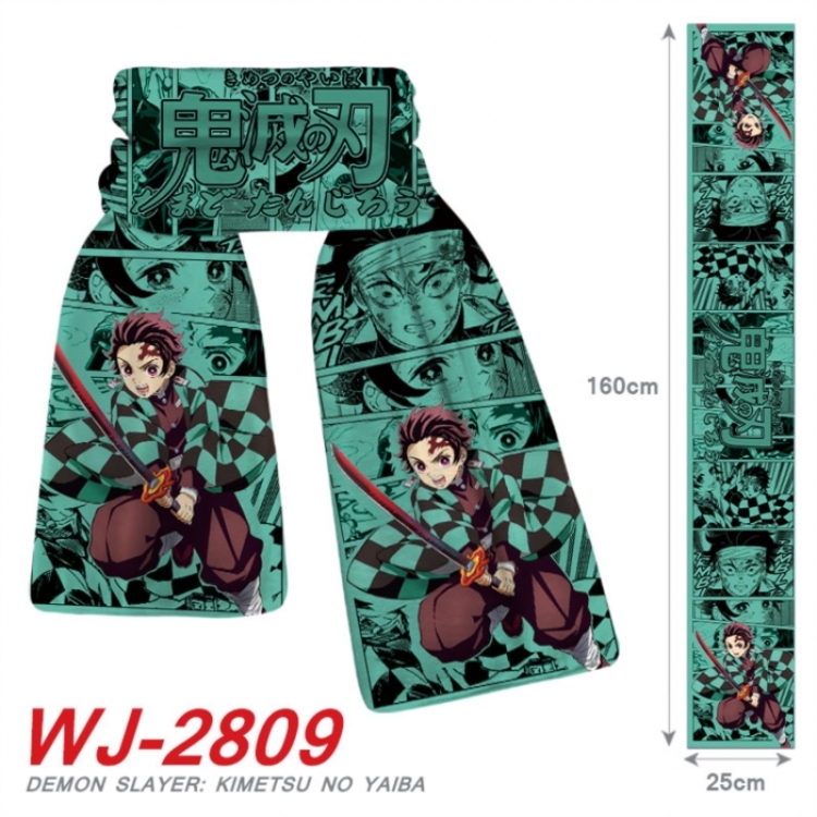 Demon Slayer Kimets Anime Plush Impression Scarf Neck 25x160cm