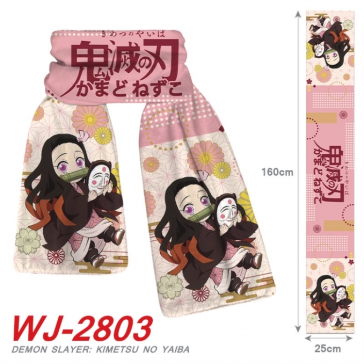 Demon Slayer Kimets Anime Plush Impression Scarf Neck 25x160cm