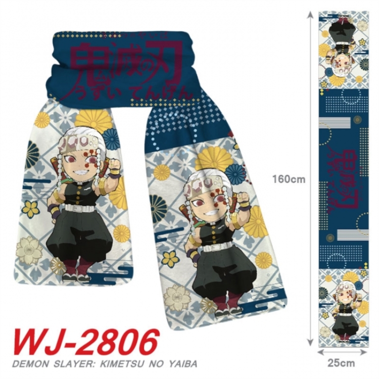 Demon Slayer Kimets Anime Plush Impression Scarf Neck 25x160cm