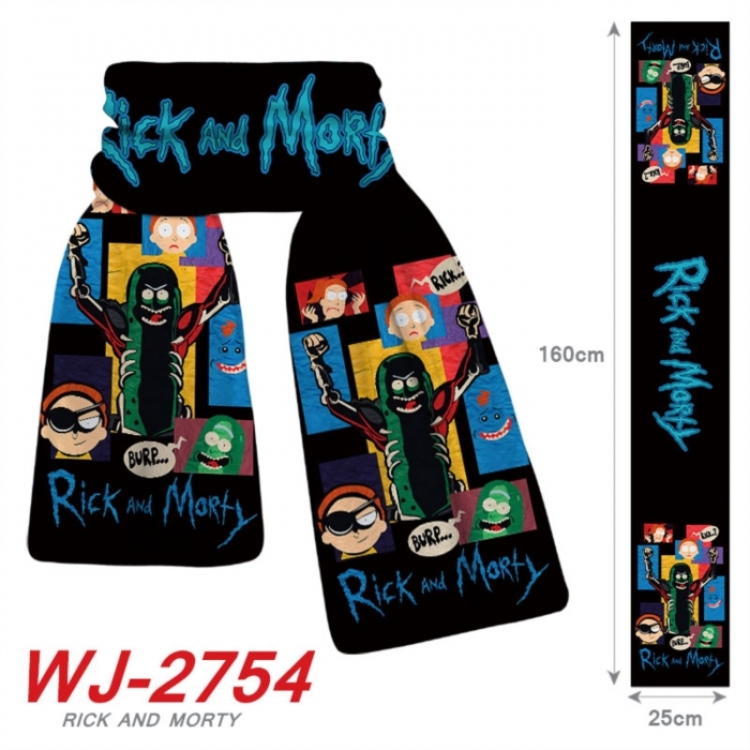 Rick and Morty Anime Plush Impression Scarf Neck 25x160cm