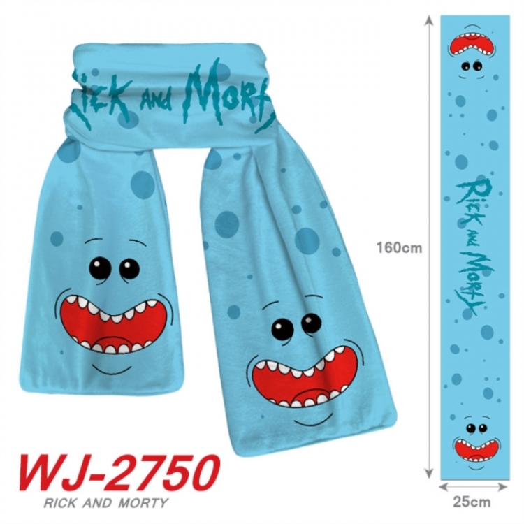 Rick and Morty Anime Plush Impression Scarf Neck 25x160cm