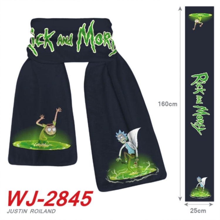 Rick and Morty Anime Plush Impression Scarf Neck 25x160cm